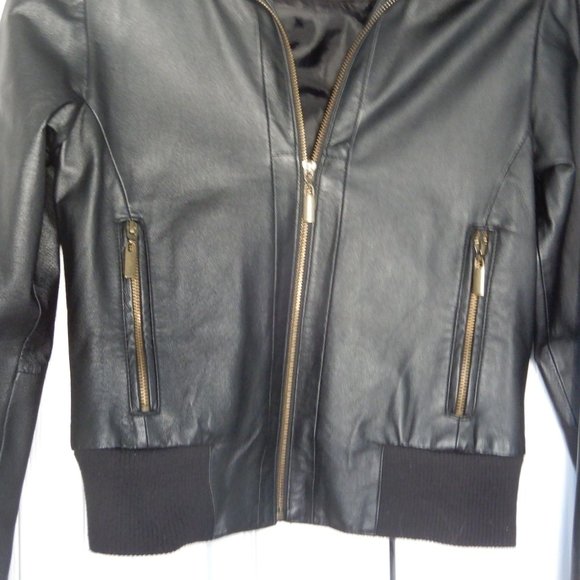 Leather Bomber Jacket in size S - Picture 3 of 6